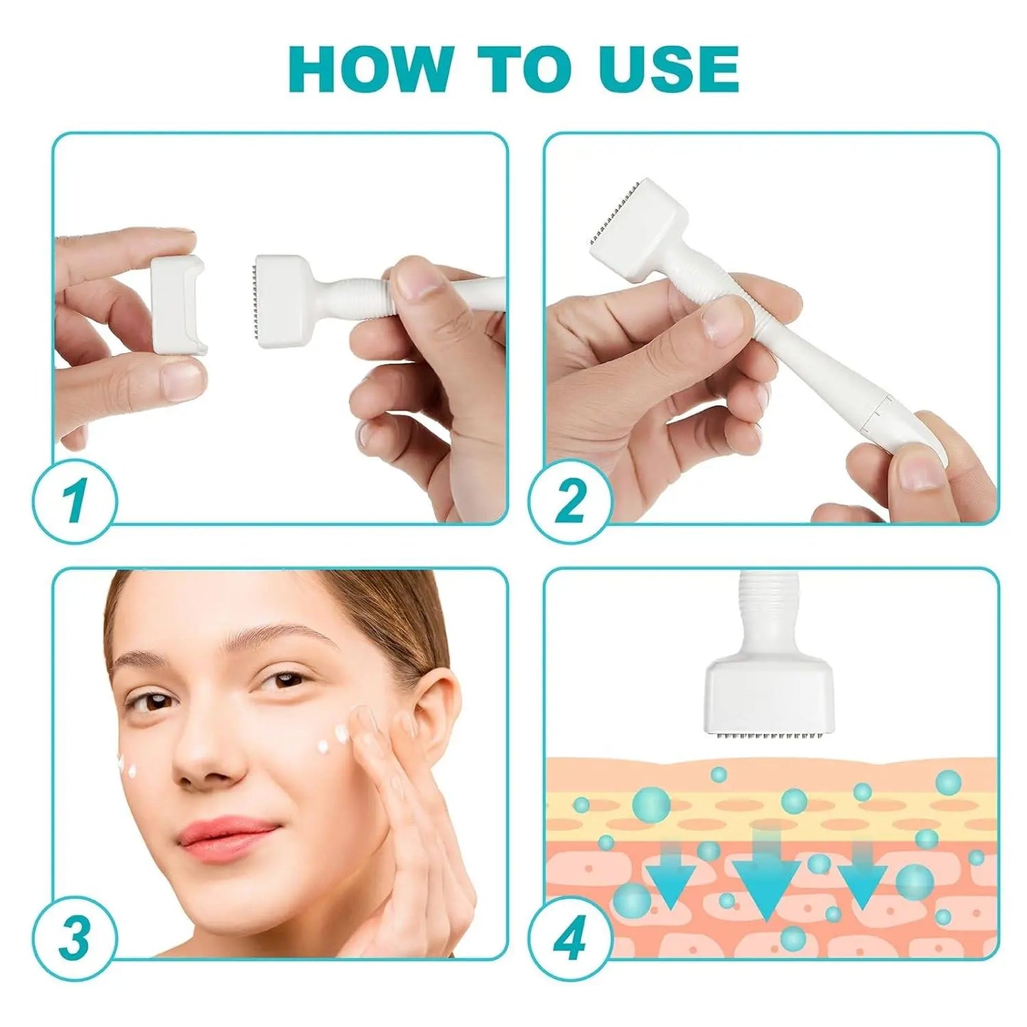 Microneedles Derma Roller Stamp 0.25 Mm, Micro Needle Skin Care Tool Kore Shopping