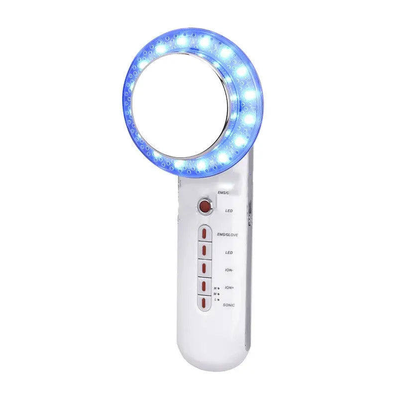Six-In-One Beauty Instrument Ems Ion Ultrasonic Led Color Light Clean Skin Care Beauty Instrument Kore Shopping