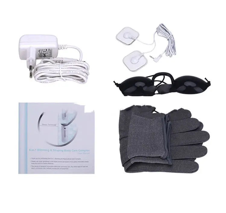 Six-In-One Beauty Instrument Ems Ion Ultrasonic Led Color Light Clean Skin Care Beauty Instrument Kore Shopping