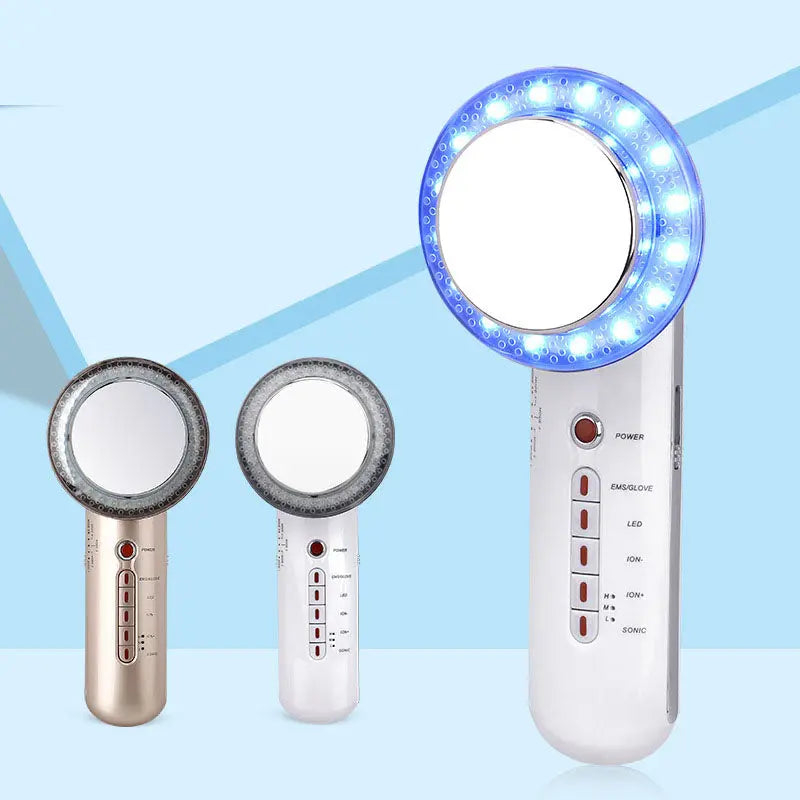 Six-In-One Beauty Instrument Ems Ion Ultrasonic Led Color Light Clean Skin Care Beauty Instrument Kore Shopping