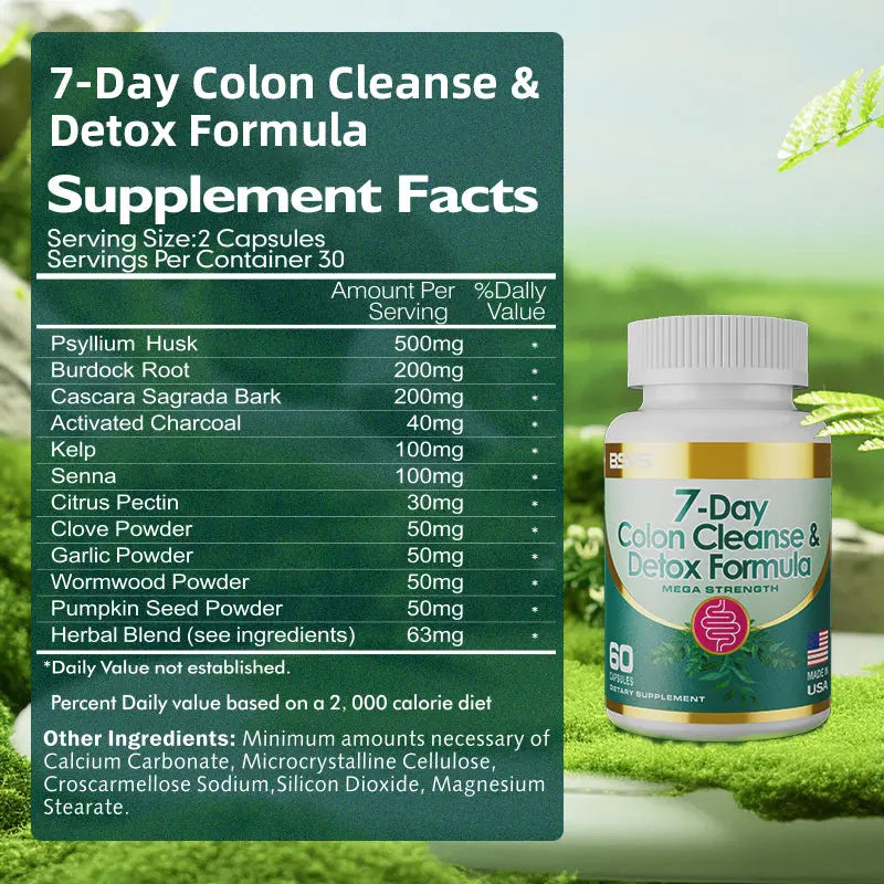 7-Day Colon Cleanse & Detox Formula Capsulese Kore Shopping