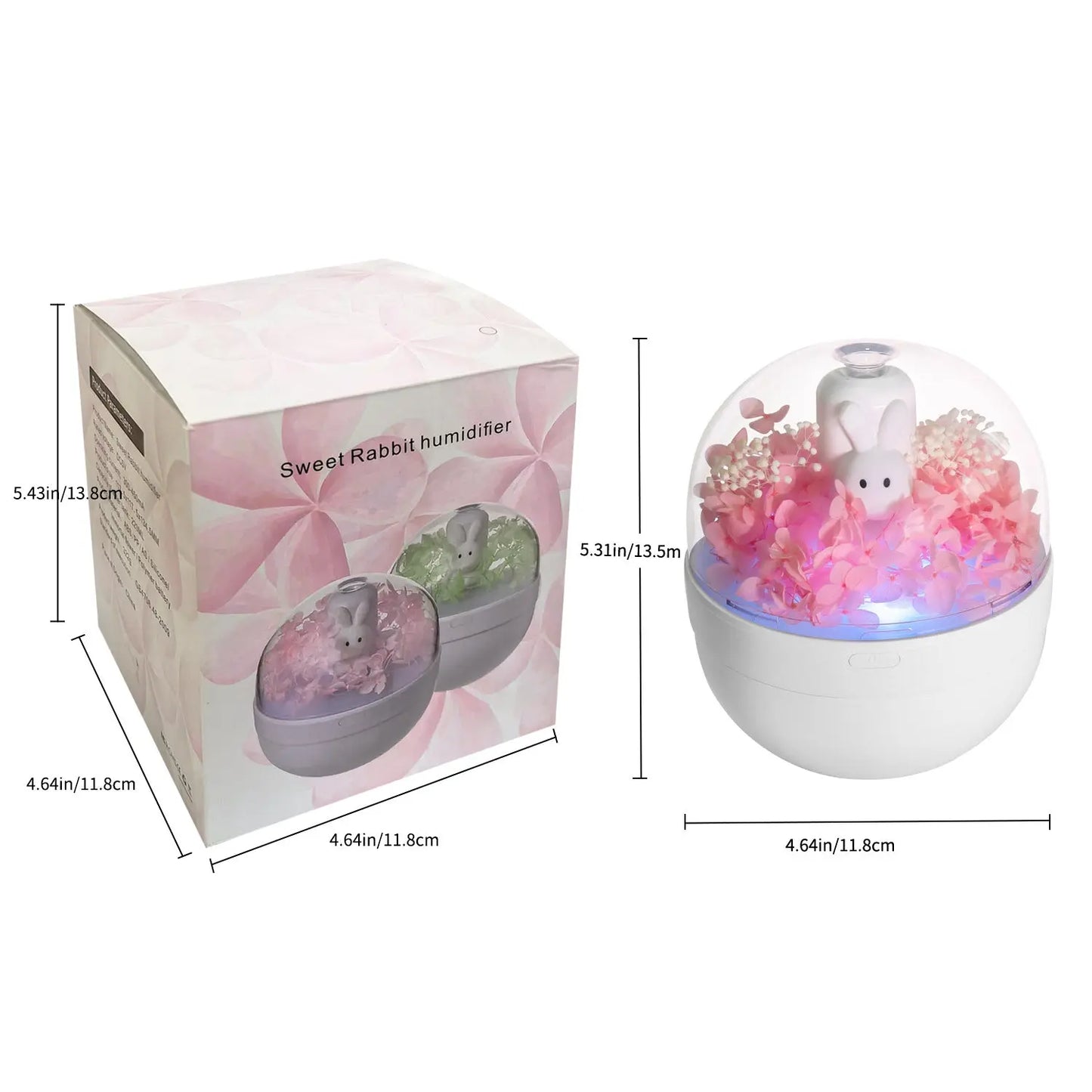 Creative Rabbit Preserved Flower Aromatherapy Humidifier - Home Bedroom Decoration, Valentine's Day & Birthday Gift For Girlfriend Kore Shopping