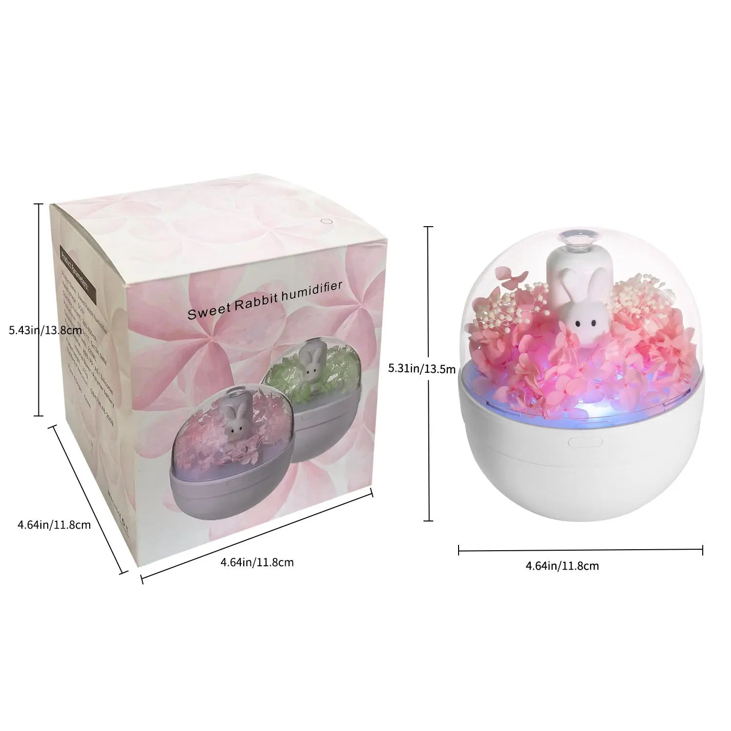 Creative Rabbit Preserved Flower Aromatherapy Humidifier - Home Bedroom Decoration, Valentine's Day & Birthday Gift For Girlfriend Kore Shopping