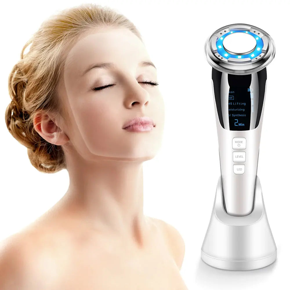 Ultrasonic LED Photon Vibration Light Therapy Massage Apparatus Micro-current Beauty Apparatus Kore Shopping