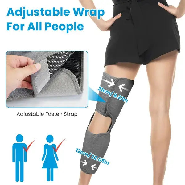 Cordless Leg Massager Air Compression Massager With Heat Thigh Knee Calf Massager With 3 Modes Adjustable Wrap For Pain Relief Kore Shopping