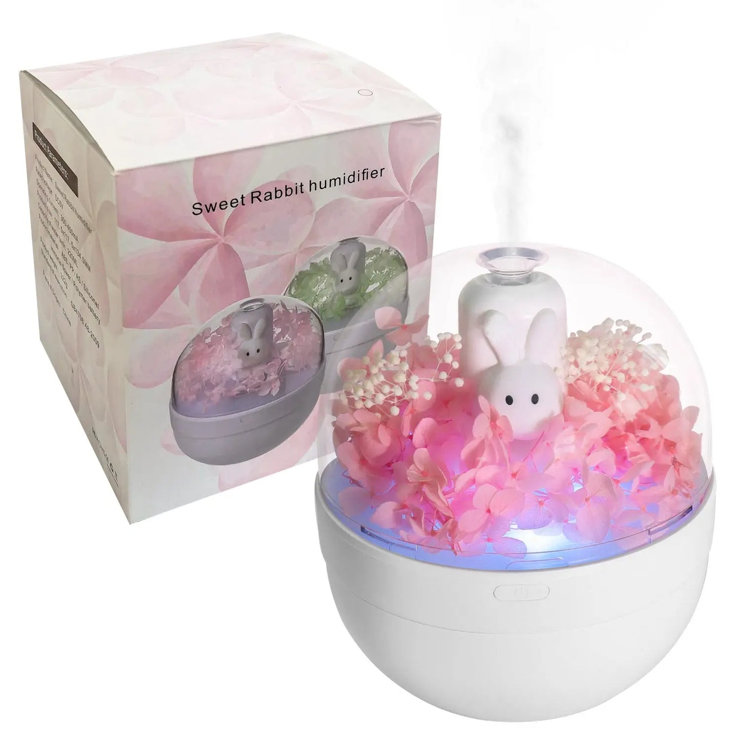 Creative Rabbit Preserved Flower Aromatherapy Humidifier - Home Bedroom Decoration, Valentine's Day & Birthday Gift For Girlfriend Kore Shopping