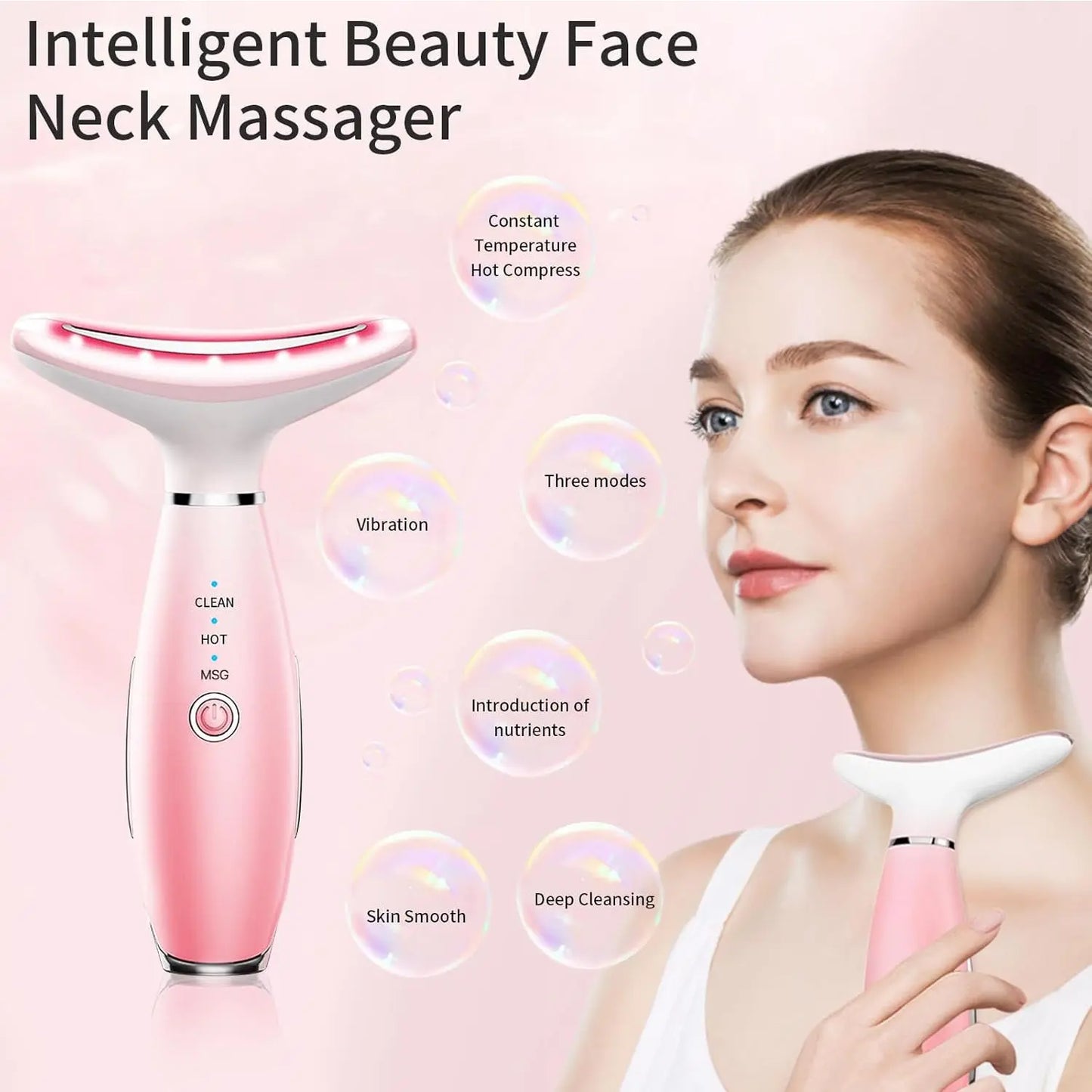 Neck Face Massager, Skin Care Face Massage Tool, 3-in-1 Facial Massager, Face Sculpting Tool With Thermals, Vibration Kore Shopping