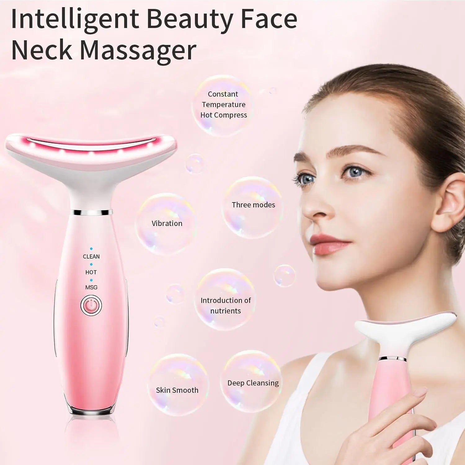 Neck Face Massager, Skin Care Face Massage Tool, 3-in-1 Facial Massager, Face Sculpting Tool With Thermals, Vibration Kore Shopping