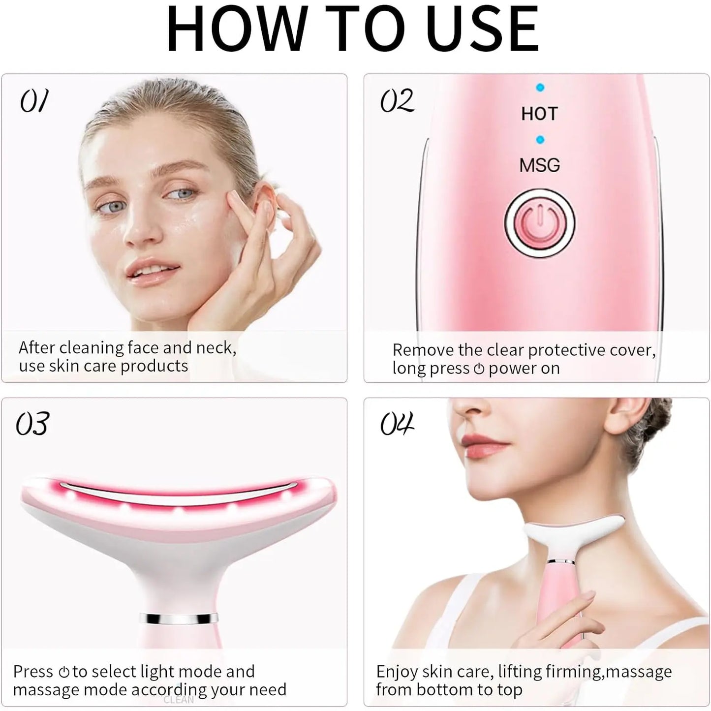 Neck Face Massager, Skin Care Face Massage Tool, 3-in-1 Facial Massager, Face Sculpting Tool With Thermals, Vibration Kore Shopping