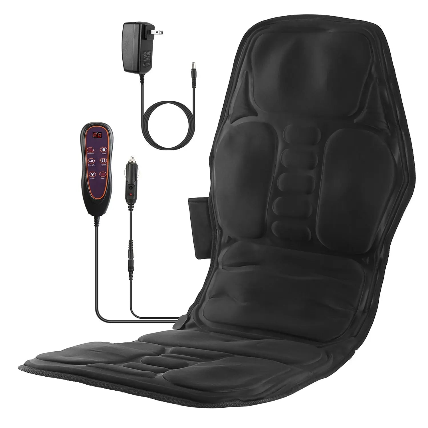 1Pc Full Body Massage Chair Pad With Heat Multifunctional Back Massager With Pinpoint Massage Vibration Timer For Home Office Car Use Kore Shopping