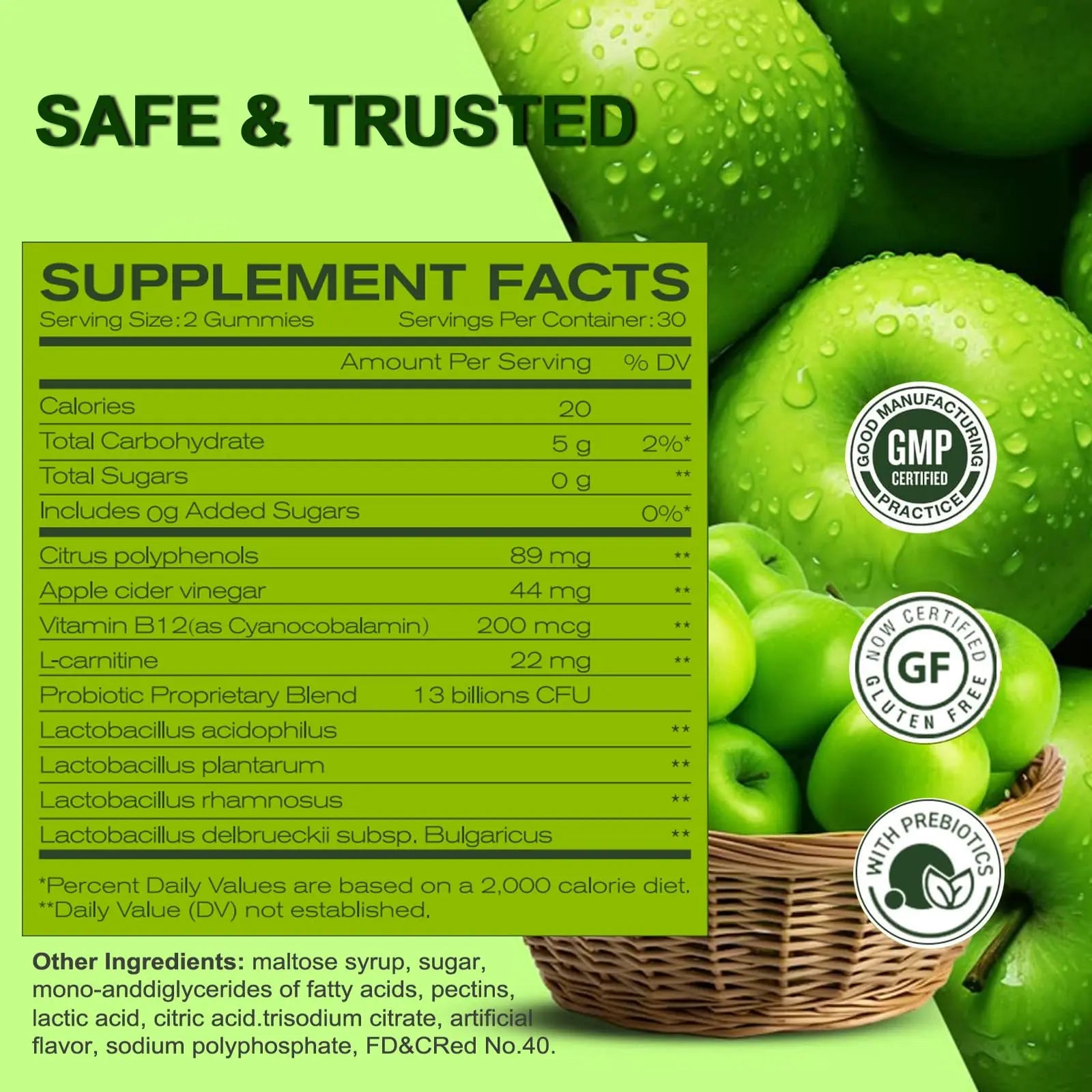 Apple Cider Vinegar Gummies Formulated To Support Normal Energy Levels  Gut Health - Supports Digestion, Detox  Cleansing - ACV Gummies WVIT B12 Dietary Edible Fitness Kore Shopping