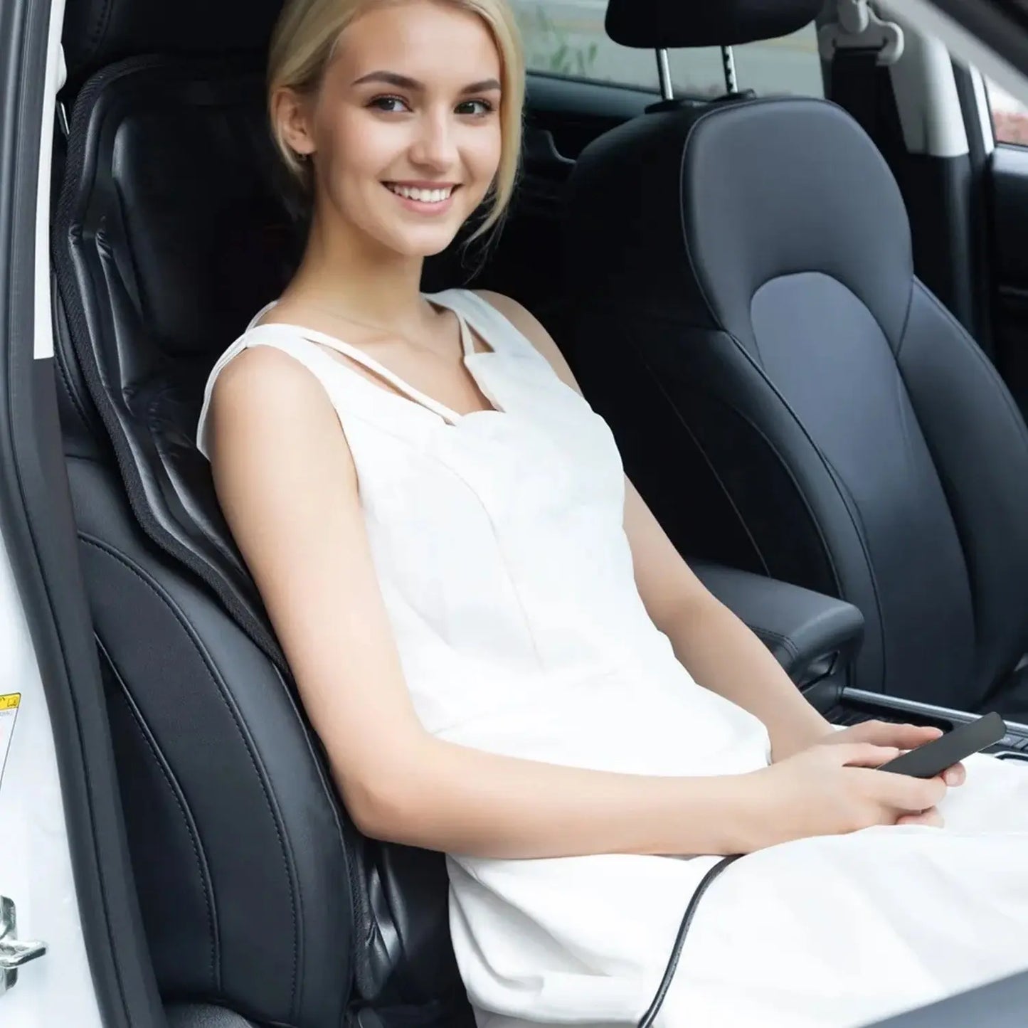 1Pc Full Body Massage Chair Pad With Heat Multifunctional Back Massager With Pinpoint Massage Vibration Timer For Home Office Car Use Kore Shopping