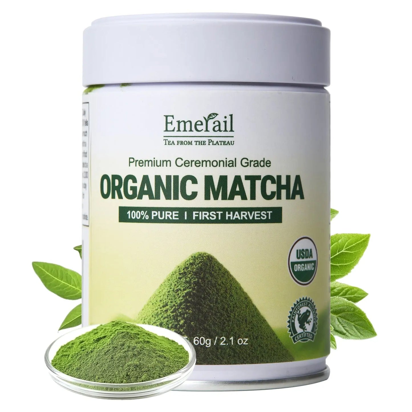Matcha--Ceremonial Grade Organic Matcha Green Tea Powder,Premium First Harvest Unsweetened,1 0 0 Pure Matcha ForLattes,Smoothies,and Baking 60g 2.1oz-Ships From US-Tea-Coffee Mate Kore Shopping