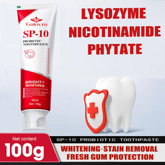 SP10 Probiotic Whitening Toothpaste Minty Freshness, Reduces Pigmentation, Protects Gums, Daily Oral Care Solution,Self-pickup Only Kore Shopping